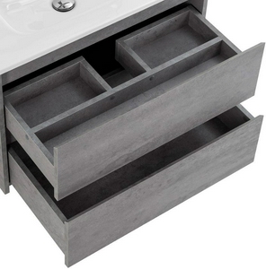 База под раковину подвесная с двумя выкатными ящиками, 710х460х515мм, без раковины, (цв.Cemento Grigio),  ZZ BelBagno Kraft KRAFT-700-2C-SO-CG