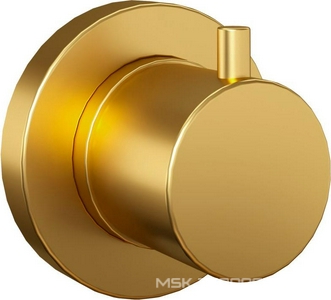 Переключатель на 2 потребителя, встраиваемы в стену, (цв. брашированное золото PVD),  ZZ Paini Cox 78PJ425