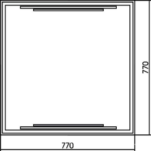 Зеркало, 770*770 мм, LED подстветка, бесконтактный сенсор XX Silver Mirrors Атриум LED-00002640