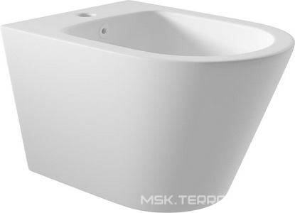 Биде подвесное 525х365мм, крепёж в компл., (цв.белый матовый),  ZZ Aqueduto Cone CON0320