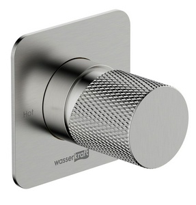 Смеситель для душа встраиваемый, внутренняя часть в компл, лейка и шланг приобрет. отдельно, цв.никель, ZZ Wasserkraft Tauber 6451