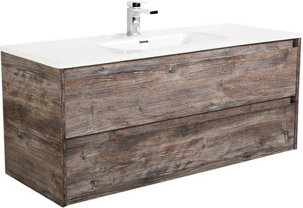 База под раковину подвесная с двумя выкатными ящиками, 1210х460хh515мм, без раковины, (цв.Pino Pasadena),  ZZ BelBagno Kraft KRAFT-1200-2C-SO-PP