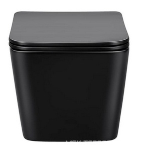 Унитаз подвесной, безободковый, 520х360х350мм, сиденье ультратонкое с микролифтом, крепеж в компл., (цв.антрацит матовый),  ZZ Vincea Q-Line VT1-12MA