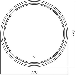 Зеркало круглое, d=770 мм, LED подстветка, сенсорный выключатель XX Silver Mirrors Lima LED-00002526
