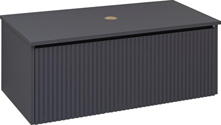 Тумба подвесная 90 см, без раковины (любая накладная), 1 выдвижной ящик,  цвет графит матовый KL