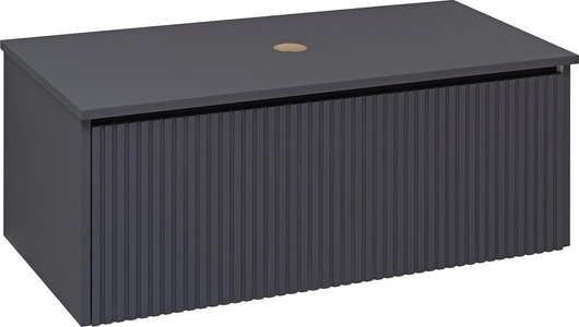 Тумба подвесная 90 см, без раковины (любая накладная), 1 выдвижной ящик,  цвет графит матовый KL Aqua de Marco MONACO 2090GRMON