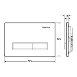 Кнопка двойного смыва, пневм., для инсталляции д/унитаза, (пластик цв.хром),  ZZ Allen Brau Fantasy 9.20003.00