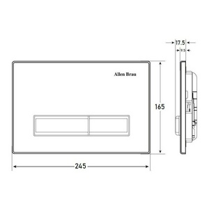 Кнопка двойного смыва, пневм., для инсталляции д/унитаза, (пластик цв.хром),  ZZ Allen Brau Fantasy 9.20003.00