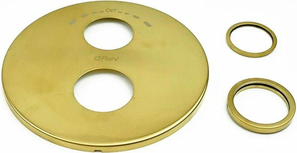 Смеситель-термостат для душа, встраиваемый в стену, (цв.брашированное золото),  ZZ Paini Cox 78PJ691TH