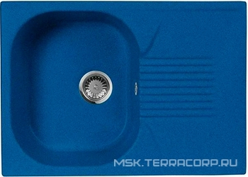 Мойка кухонная AquaGranitEx M-70 синяя| 49x69x20