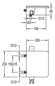 Смеситель для ванны, лейка, шланг в компл., (цв.хром),  ZZ Cezares Cascado CASCADO-VD-01