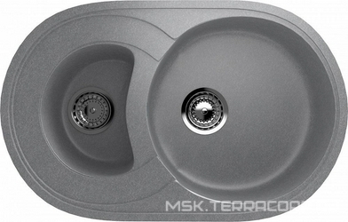 Мойка кухонная Ulgran U-504-342 графитовая| 46x74x17