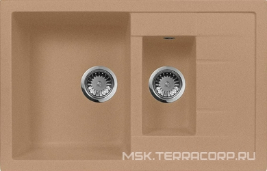 Мойка кухонная AquaGranitEx M-21k песочная| 50x78x20