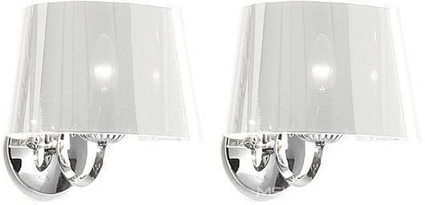 Светильники 2шт., (для зеркала арт. MARGSPBONBONCRO.Cromo), (цв. Cromo/Paralume grigio), MARGOT ZZ Cezares Margot MARGAPPSINGOLE