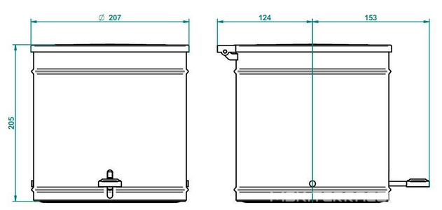 Ведро с крышкой и педалью, d200mm (цв. латунь (Luxbrass))  ZZ THG Versailles G14-D03-00713CL