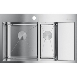 Мойка кухонная Omoikiri Akisame 78-2-IN-L нержавеющая сталь| 51x78x20