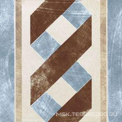 Crema-Azzurro Greca Festone XX |20x20