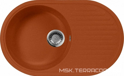 Мойка кухонная AquaGranitEx M-18 терракот| 46x73x18