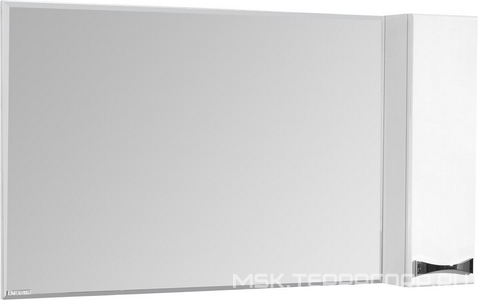 Зеркало-шкаф  120, правый, 1200х686х165, с подсветкой, цвет белый глянец,  крепеж в комплекте ZZ Aquaton Диор 1A110702DR01R