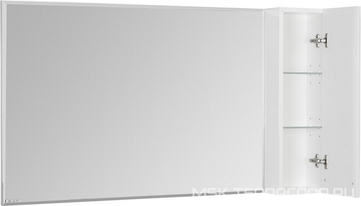 Зеркало-шкаф  120, правый, 1200х686х165, с подсветкой, цвет белый глянец,  крепеж в комплекте ZZ Aquaton Диор 1A110702DR01R