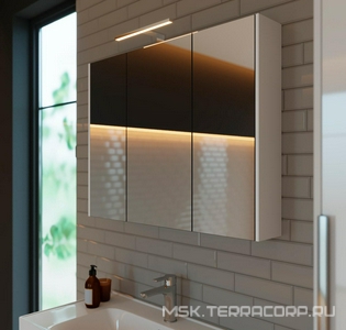 Зеркало-шкаф PRIME- 70 см, цв.белый KL Dreja Prime 99.9305