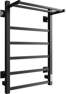 ОБРАЗЕЦ  Полотенцесушитель электрический с полкой 80х50 см, скрытый монтаж, цв. черный матовый KL Двин Fj Plaza Neo 4657771779572 (товар 4657771770197)