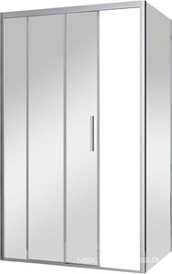 Душевой уголок 1400х1000хh1950мм, прямоуг., правый/левый, (стекло прозрачное 6мм Easy Clean, фурн.цв.хром),  ZZ Vincea Soft VSR-3SO1014CL