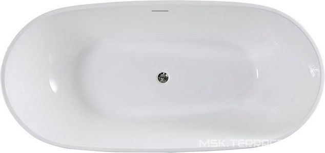 Ванна 1600х815хh580мм, отдельностоящая, интегрир.слив перелив, д/к цв.хром в компл.,(акрил цв.белый), Vincea ZZ Vincea Ванны VBT-408-1600