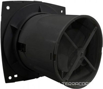 Вентилятор вытяжной, д/ванной комнаты, с обратным клапаном, решетка 160x160мм, d98мм, (цв.черный матовый), Bettoserb ZZ Bettoserb Вентиляторы 110150BP
