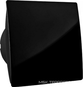 Вентилятор вытяжной, д/ванной комнаты, с обратным клапаном, решетка 160x160мм, d98мм, (цв.черный матовый), Bettoserb ZZ Bettoserb Вентиляторы 110150BP