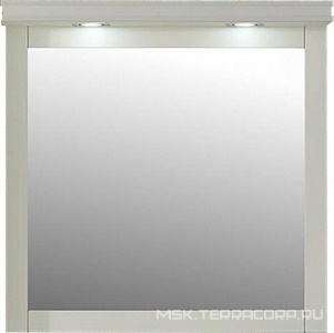 Зеркало  80, 780x780x2,2 мм,  цвет слоновая кость, БЕЗ козырька, крепеж в комплекте ZZ Opadiris Мираж Z0000012519