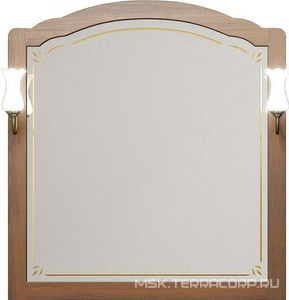 Зеркало  100, 960x1031x22 мм, цвет светлый орех, БЕЗ светил. н. 93950, крепеж в комплекте ZZ Opadiris Лоренцо Z0000007094