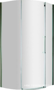 Душевой уголок 900х900хh1950мм, 1/4 круга, R550мм, с одной раздвижной дверью влево, вход 500мм, (стекло прозрачное., 6мм, фурнит. цв.хром),  ZZ Cezares Stylus STYLUS-R-1-90-C-Cr-L