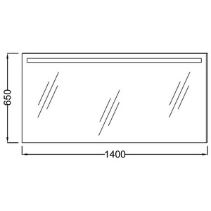 Зеркало 140*65 см с светодиодной подсветкой, инфракрасным выкл., функцией Анти-Пар ZZ Jacob Delafon Универсал EB1420-NF