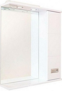 Зеркало-шкаф -65 см, без подсветки, крепеж в комплекте ZZ Onika Кристалл 67.02R/268797