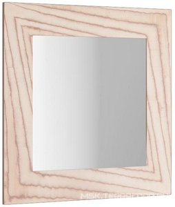 Зеркало 1000х1000х20мм, в раме (цв.светлое дерево),  ZZ Clarberg Papirus Pap-w.02.10/LIGHT