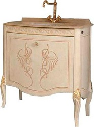 Тумба под раковину, 80,3хh84х53см, выдвижной ящик, с внутр. ткан. обивкой, ручка цв. золото, Hermitage ZZ