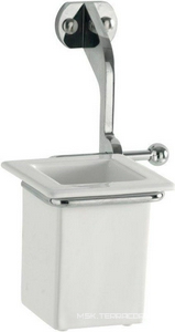 Стакан настенный, (цв.хром),  ZZ Kerasan Waldorf 741090