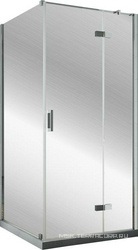 Душевое ограждение AFP-Fis Retta, 120x120x1995 мм, ПРАВОЕ, профиль глянцевый хром, стекло прозрачное, покрытие BriteGuard ZZ