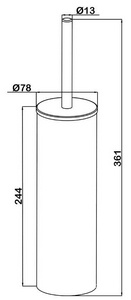 Ерш напольный, (цв.хром),  ZZ Swedbe Attribut 9800