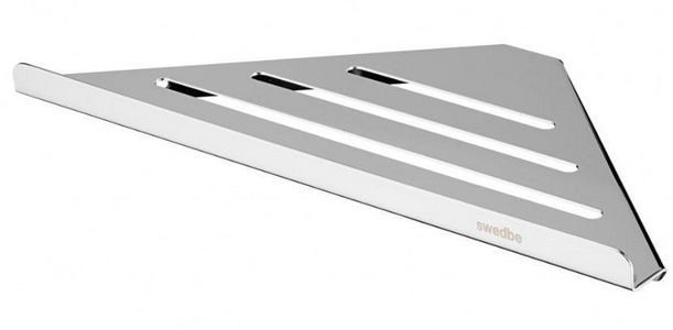 Полка уголовая 255х255мм, (цв.хром),  ZZ Swedbe Attribut 9802