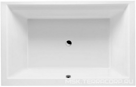 Ванна акриловая Crown Lux 190x120 см, слив-перелив по центр, БЕЗ слива-перелива. каркаса, панелей, цв. белый, ZZ Excellent crown WAEX.CRO19WH