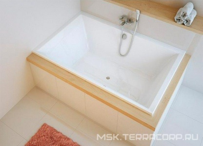 Ванна акриловая Crown Lux 190x120 см, слив-перелив по центр, БЕЗ слива-перелива. каркаса, панелей, цв. белый, ZZ Excellent crown WAEX.CRO19WH
