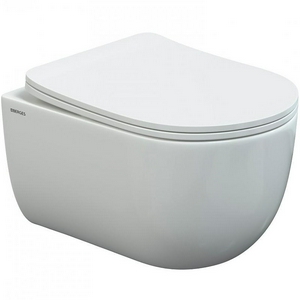 Комплект : инсталляция NOVUM для подвесного унитаза+ клавиша L1 белая глянец+ подвесной унитаз VITA Rimless 49 см с сиденьем микролифт ZZ Berges Vita 043373