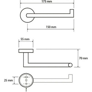 Держатель для т/б, (цв. сталь шлифованная),  ZZ Bemeta Neo 104212035