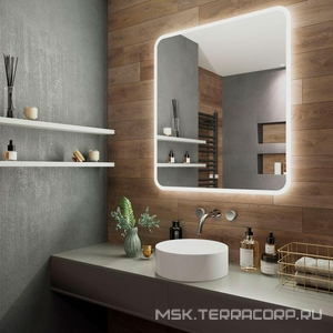 Зеркало 80*h90, подогрев, LED подстветка, сенсорный выключатель, ZZ Aqua de Marco PARMA Amz80/90