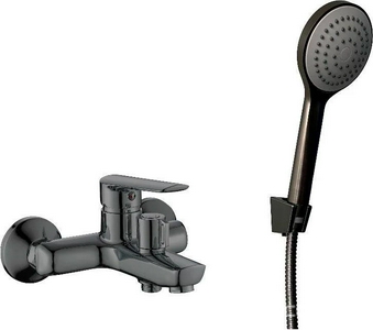 Смеситель для ванны/душа, душевые аксессуары в комплекте, цв. оружейная сталь ESKO Lagos LG54GM