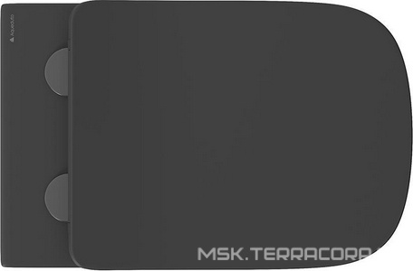 Унитаз подвесной 520х370мм, безободковый, смыв Tornado, сиденье с микролифтом, крепёж в компл., (цв.черный матовый),  ZZ Aqueduto Macio Tornado MACT2140