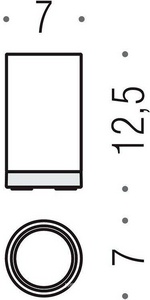 Стакан настольный стекл. (цв.хром/керамика черн.),  ZZ Colombo Nordic B5241.0CR-CNO