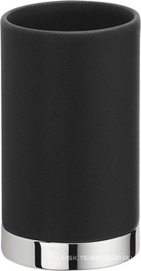 Стакан настольный стекл. (цв.хром/керамика черн.),  ZZ Colombo Nordic B5241.0CR-CNO